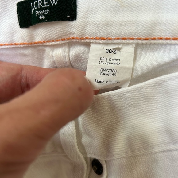 J Crew white matchstick straight leg jeans - Picture 4 of 9